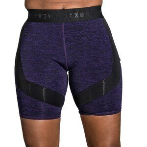 Actively BLACK x Marvel Wakanda Athletics Performance Biker Shorts, Purple, S